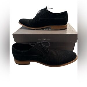 Stacy Adams Deacon Black Suede Oxfords Sz 10.5 Business